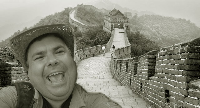 Look at me I'm in China! 